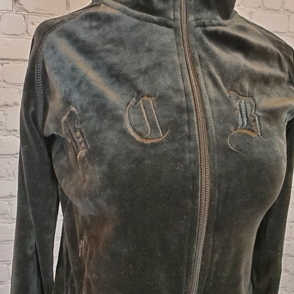 𝅺bcbgmaxazaria Black Zip Up Sweater sz. Small - Picture 6 of 8